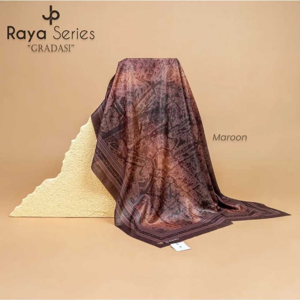 Journey Scarves Raya Series Gradasi Maroon