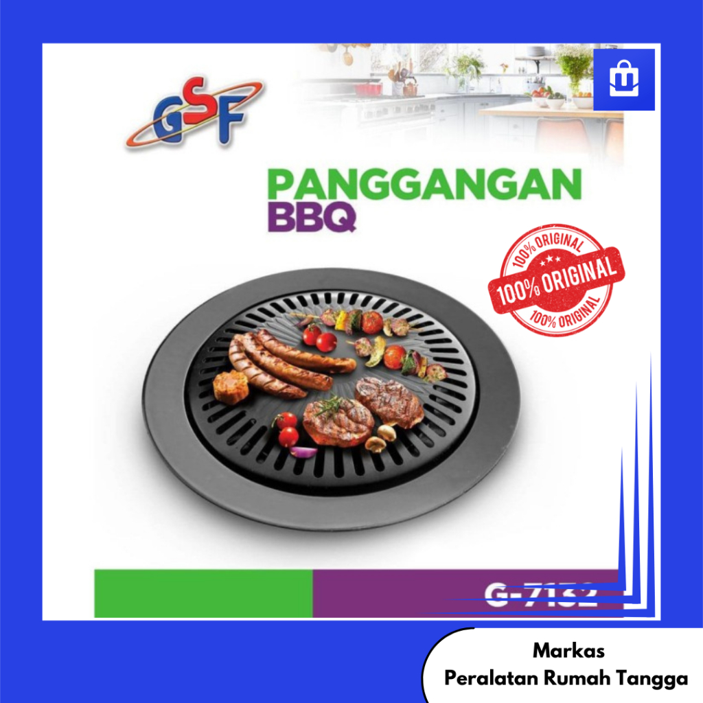 Panggangan Bulat Anti Lengket / Grill Pan Bulat / Pemanggang BBQ Sosis Bakar / Barbeque Pan