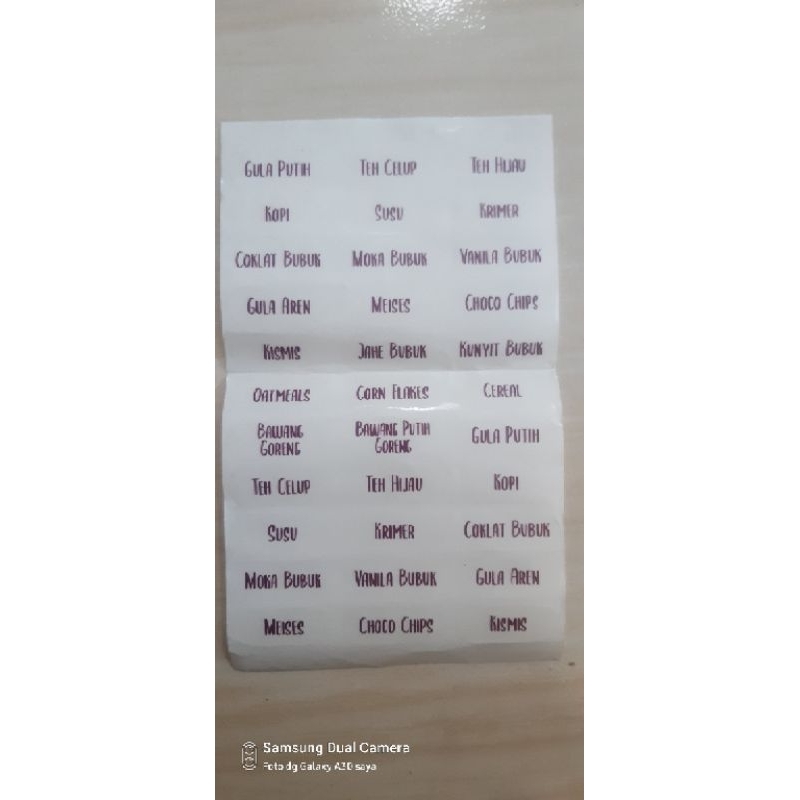 

Stiker nama bumbu dapur