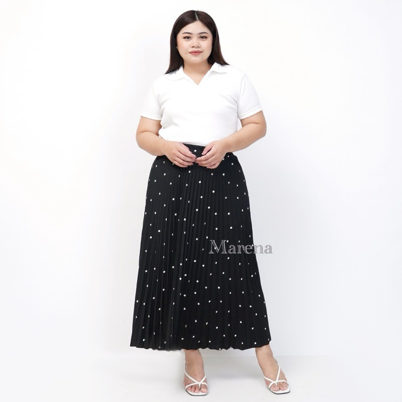 NEW ARRIVAL Marena Kyo Rok Plisket Polkadot Jumbo | Rok Motif Diamond | Rok Motif Polkadot | Rok Pli