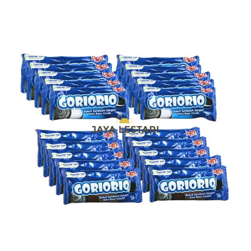 

Goriorio Biskuit Sandwich Renceng (Isi 10/Renceng) (10gx10) (2 Varian Rasa)