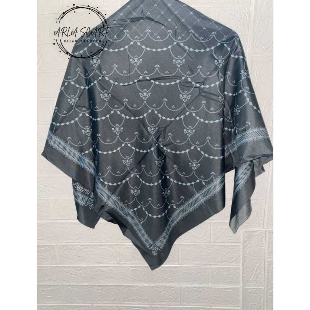 Hijab Segi Empat Premium Azara Motif Bunga Kerudung Voal Wanita Populer 2024 Terbaru