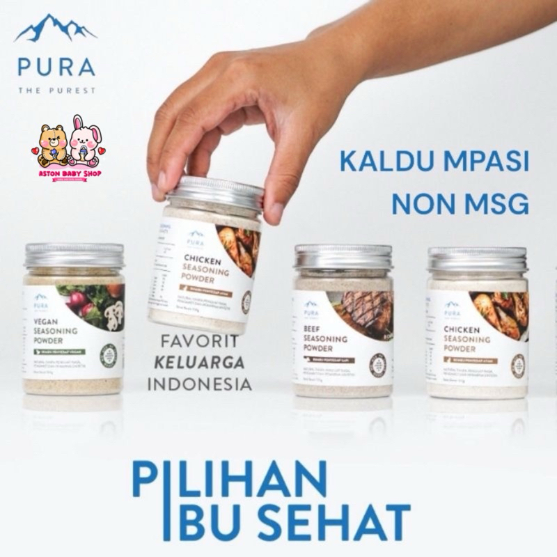 

Pura Kaldu Ayam/ Sapi/Salmon/Jamur 100 gr with Himalayan Salt Kaldu Mpasi non MSG