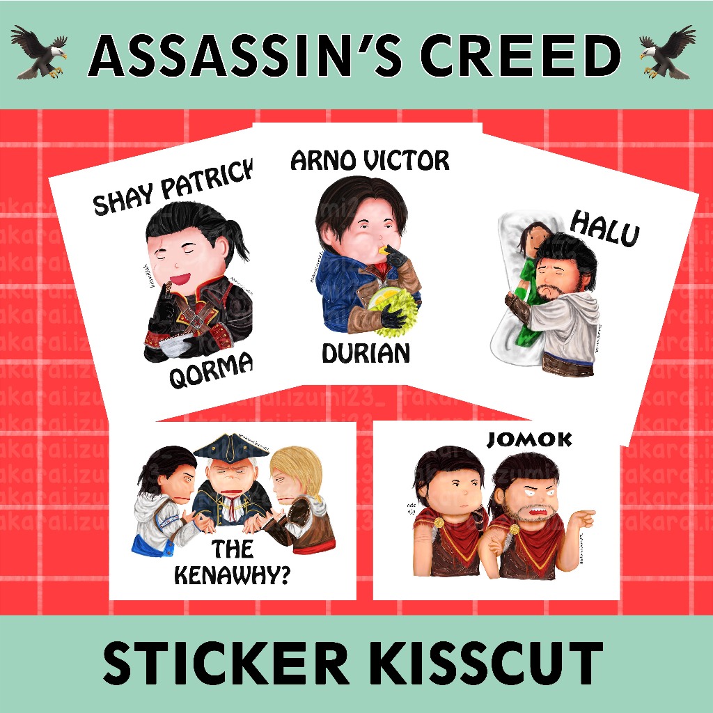 

[BACA DESKRIPSI] Assassin's Creed | Sticker Kisscut | By: Takarai Izumi