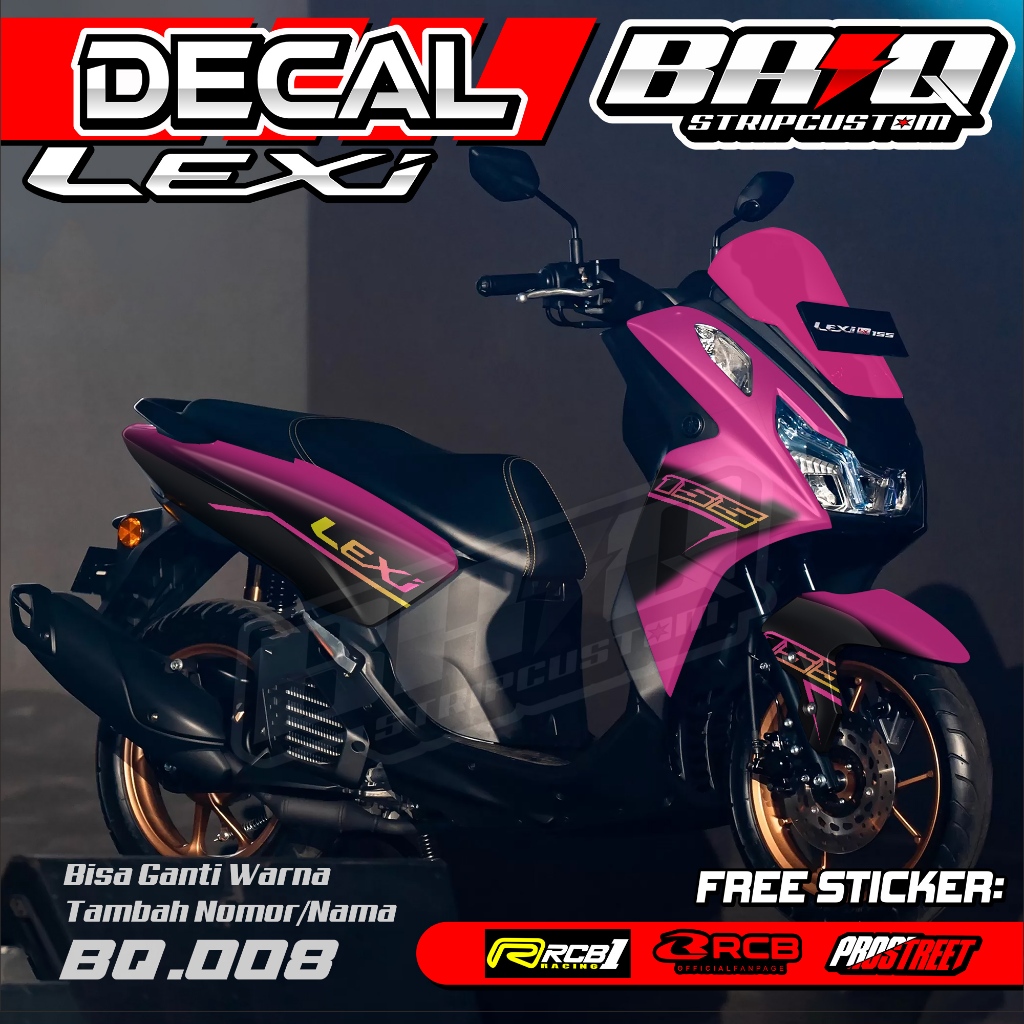 DECAL STICKER FULL BODY YAMAHA LEXI LX 155 2024 - DECAL YAMAHA LEXI LX 155 2024 MOTIF SIMPLE