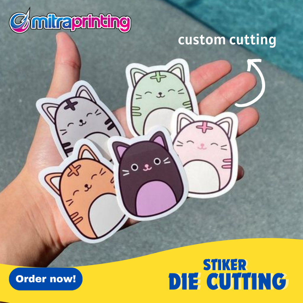 

Stiker Potong Putus / Stiker Die Cut Custom Desain Custom Ukuran Bahan Vinyl Cromo Vinyl Transparan Stiker Craft