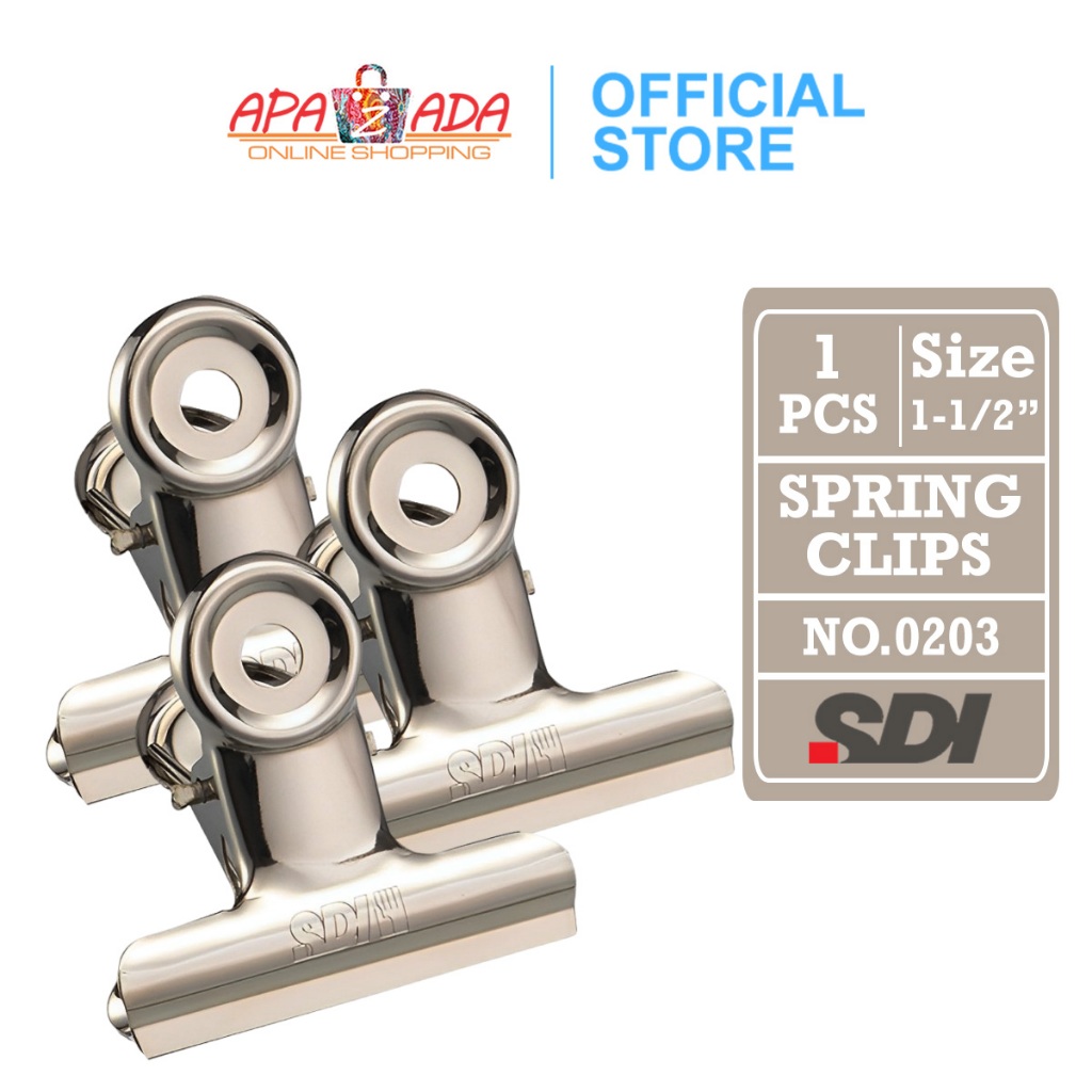 

Apazada - Spring Clip 1.5" [1 Pcs] / Klip Kertas 2.5" / Penjepit Kertas / Bulldog Clip 0203