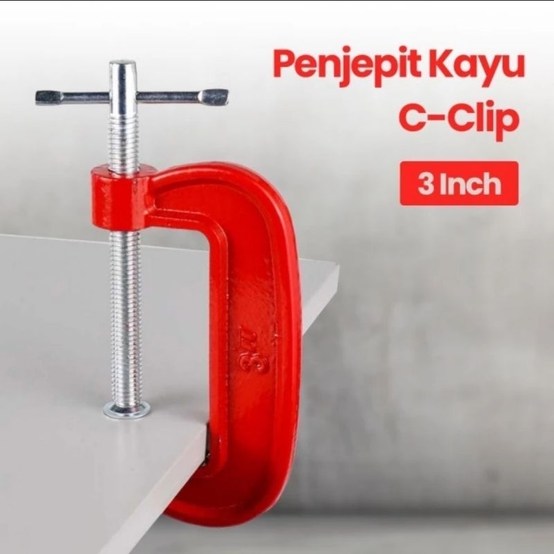CATOK C 3 INCH KLEM C 3" KLEM PENJEPIT KAYU MODEL C
