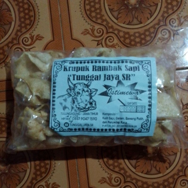 

krupuk rambak kulit sapi 1 bal isi 25 biji