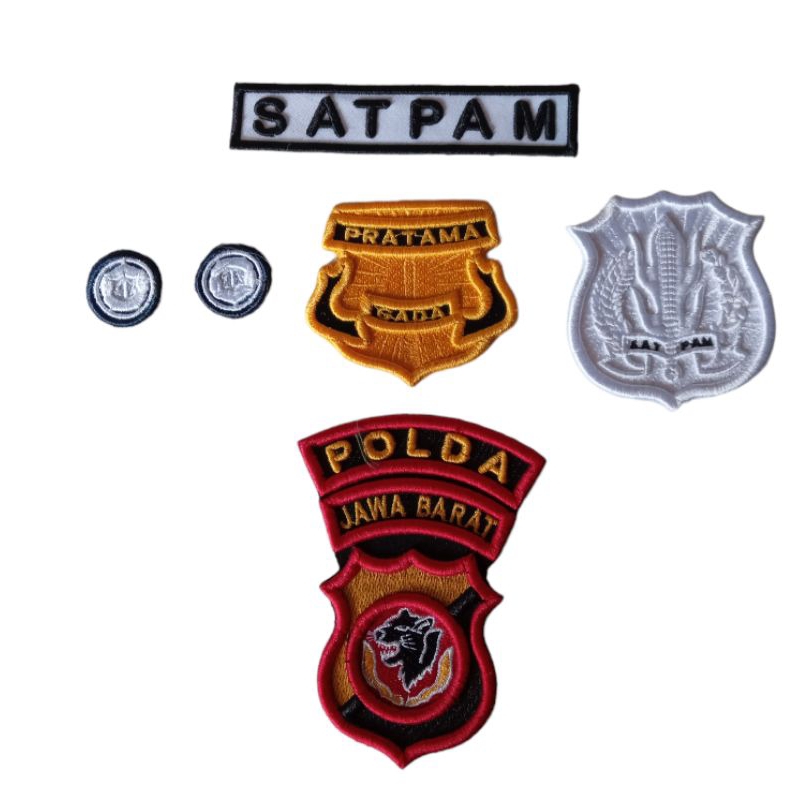 Atribut satpam bordir timbul..bet satpam timbul