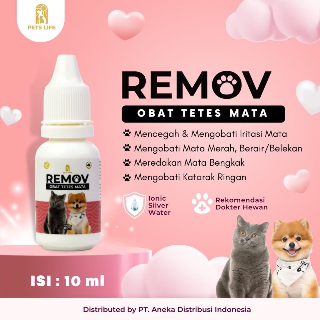 REMOV obat mata kucing 10ml obat tetes mata kucing obat kucing sakit mata