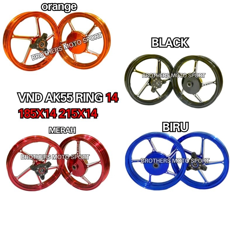 velg vnd ak55 ring 14 aerox 155 velg vnd ak 55 Aerox 155 / aerox new velg vnd enkei aerox new velg r