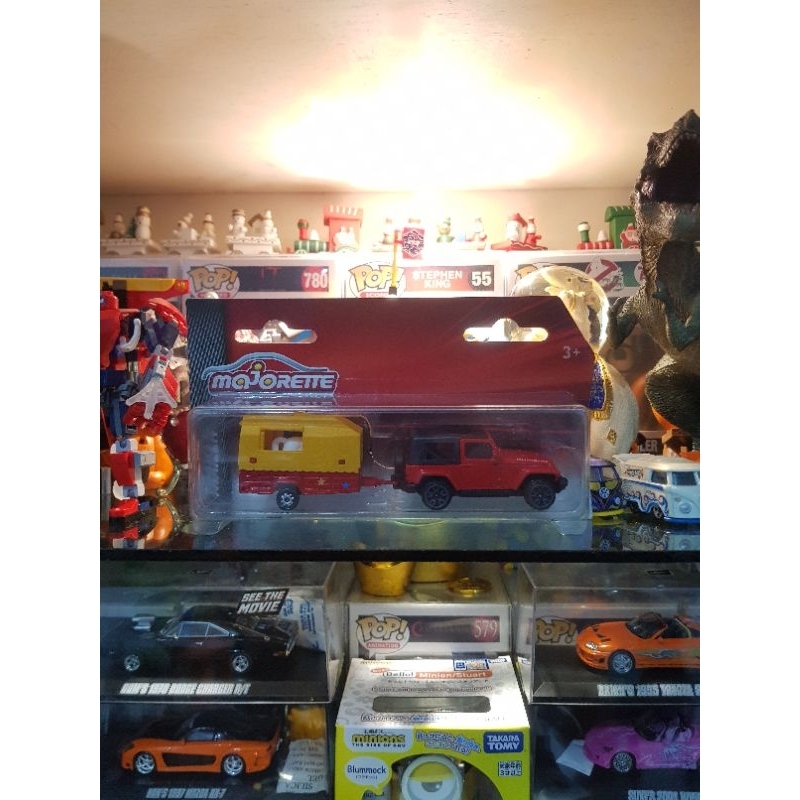 Jeep Rubicon Merah + Trailer Kuda Majorette