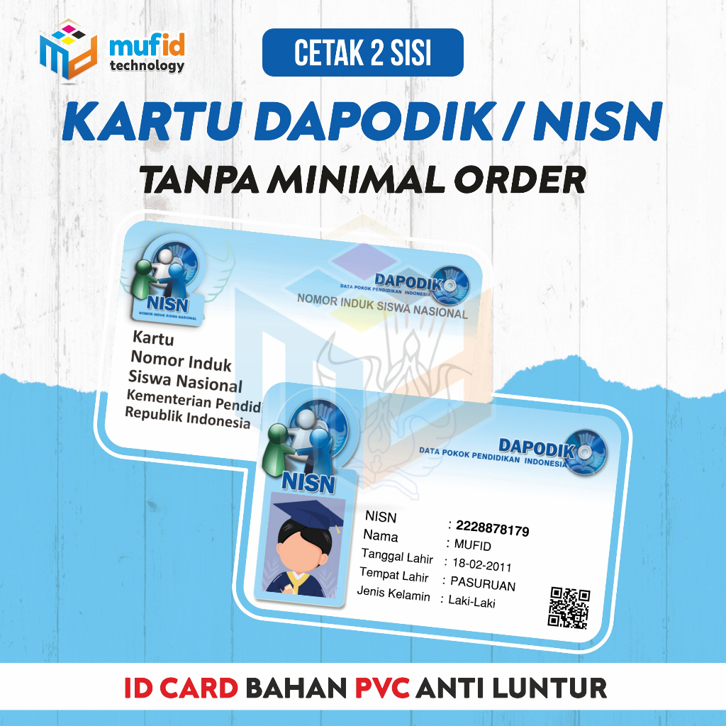 PVC ID Card & Kartu Member / Kartu Dapodik / Kartu NISN