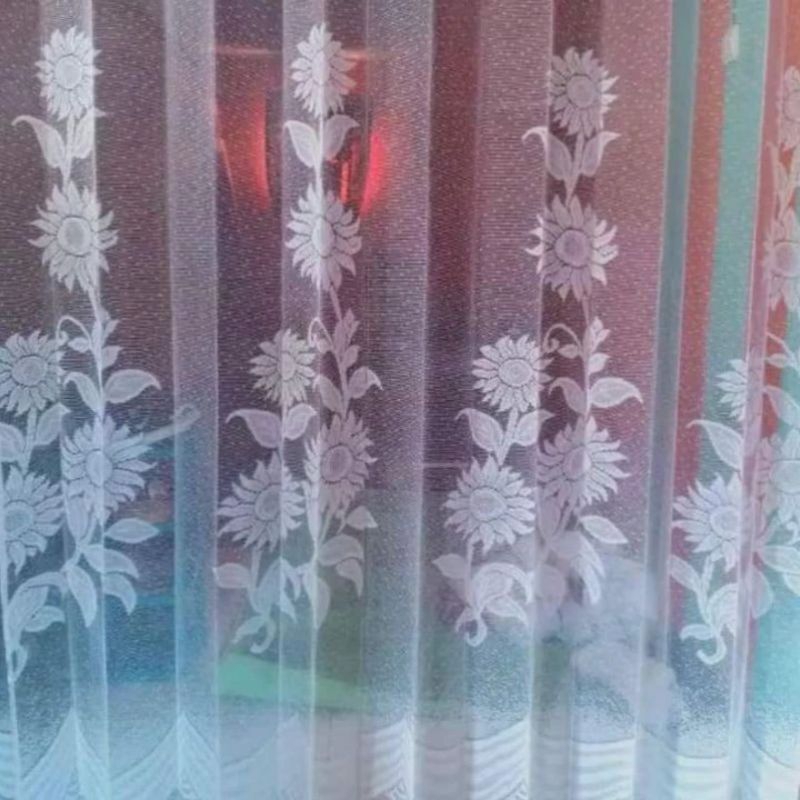 GORDEN DALEMAN/ VITRASE / TILE . MOTIF MATAHARI . MOTIF TULIP ( free kawat kaitan $ )