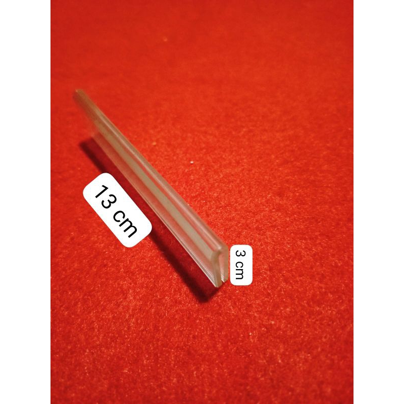 

akrilik papan nama tempel uk kecil 3 x 13 cm tebal 2 mm