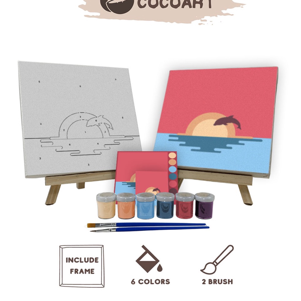 

Grosir Terbatas Paint By Number Kit Dolphin Sunset Cocoartid I Kanvas 2 x 2 cm