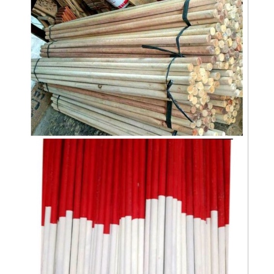 

Special Limited Tongkat Pramuka merah putih polos panjang 16 cm