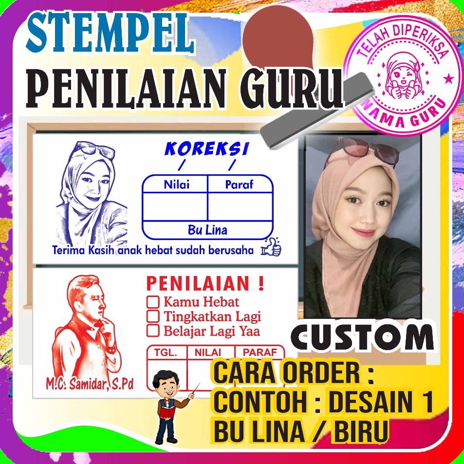 

High Quality STEMPEL REWARD MURAH CETAK STEMPEL CHECKED PENILAIAN GURU TK SD PAUD ANAK STEMPEL NILAI GURU CHECKED STEMPEL