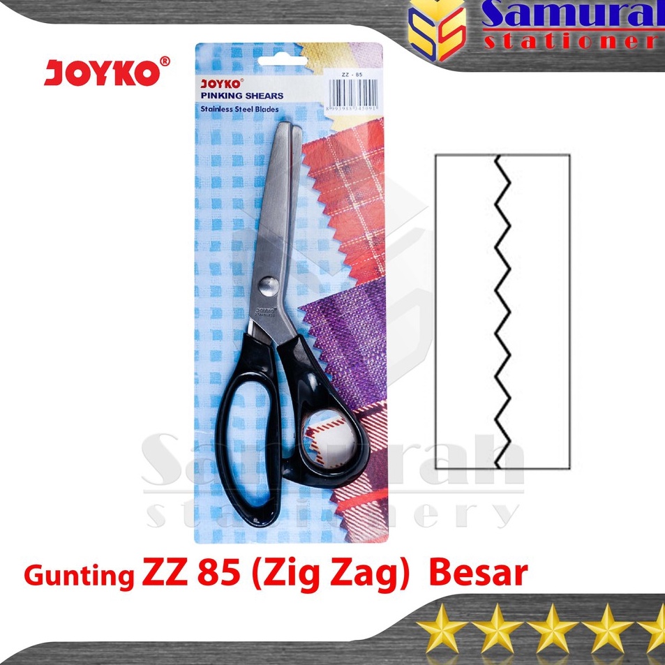 

Update Terbatas Gunting Joyko ZZ 85 Dekorasi Zig Zag Scissors ZZ85 Gunting Kain Gerigi Besar