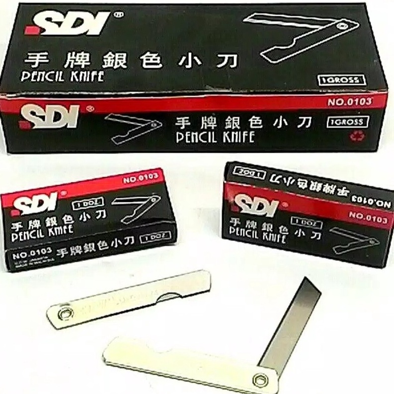 

Langsung Pesan Pisau Kertas pisau Lipat cutter pemes SDI 13 1Pack 12Pcs