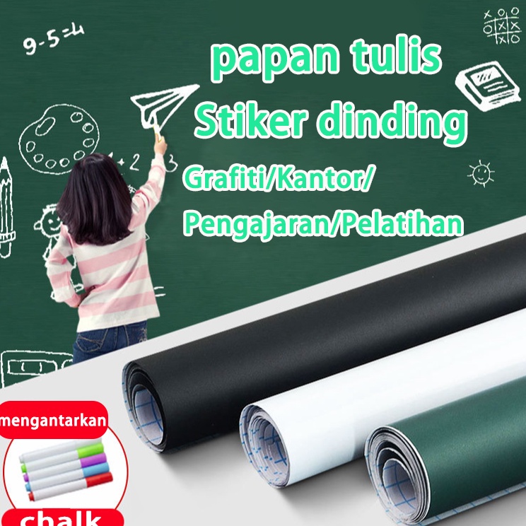

Gratis Ongkir Stiker Papan tulis Whiteboard Blackboard Spidol Kapur tempel hitam putih hijau 1 X 45 CM