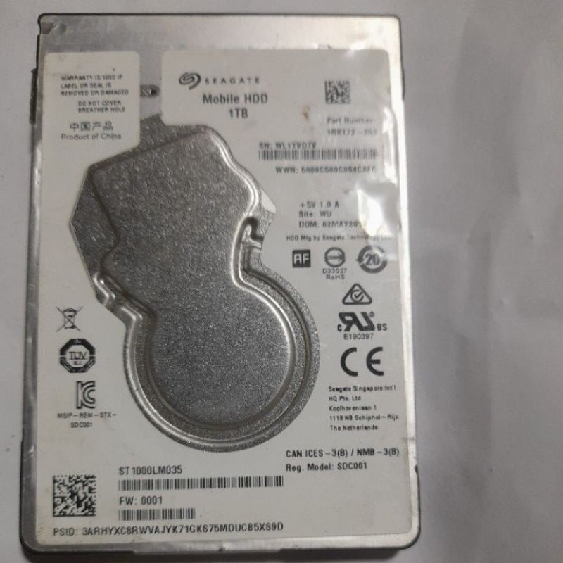 HARDISK SEAGATE RUSAK/MATI 1TB