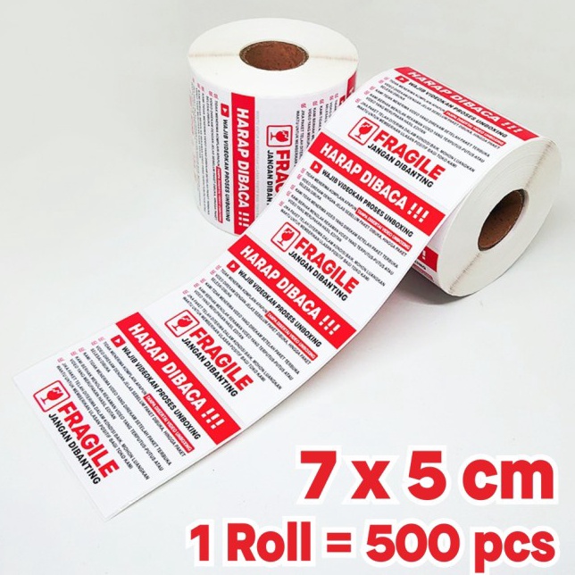 

Serbu Baru Stiker Label Wajib Video Unboxing 7 x 5 cm 1 roll isi 5 pcs