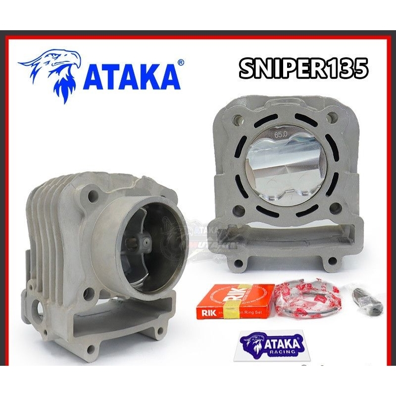 Blok bore up ceramic model sirip 63,65,68 jupiter mx,vixion,r15,mx king ataka racing.