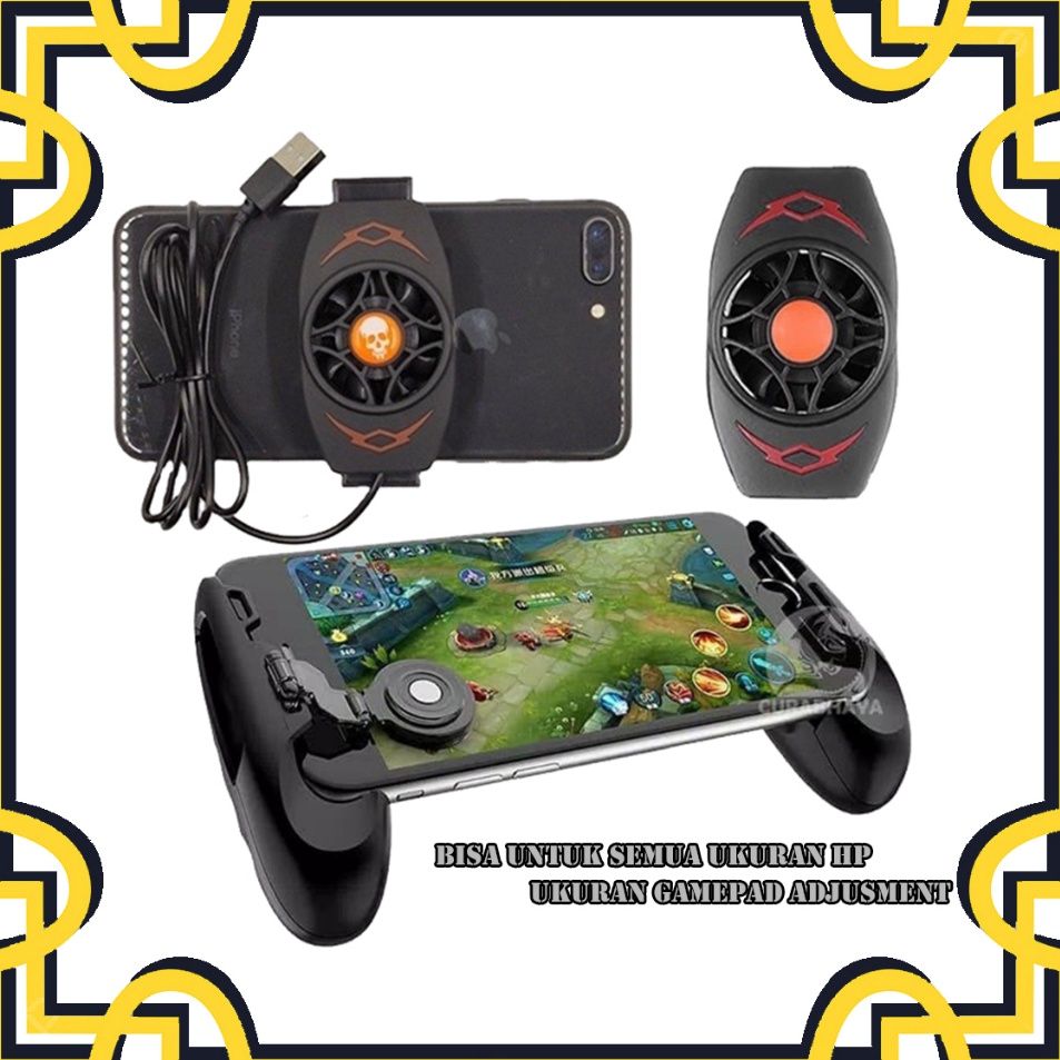 us HS  PAKETAN  KIPAS COOLING HP PLUS GAMEPAD JL 1 JOYSTICK GAMING KONSOL