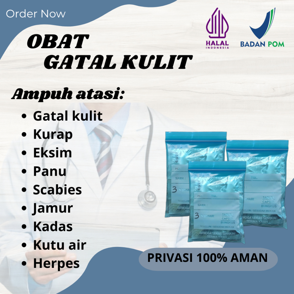 Obat gatal kulit eksim herpes jamur kulit panu kadas kurap paling ampuh