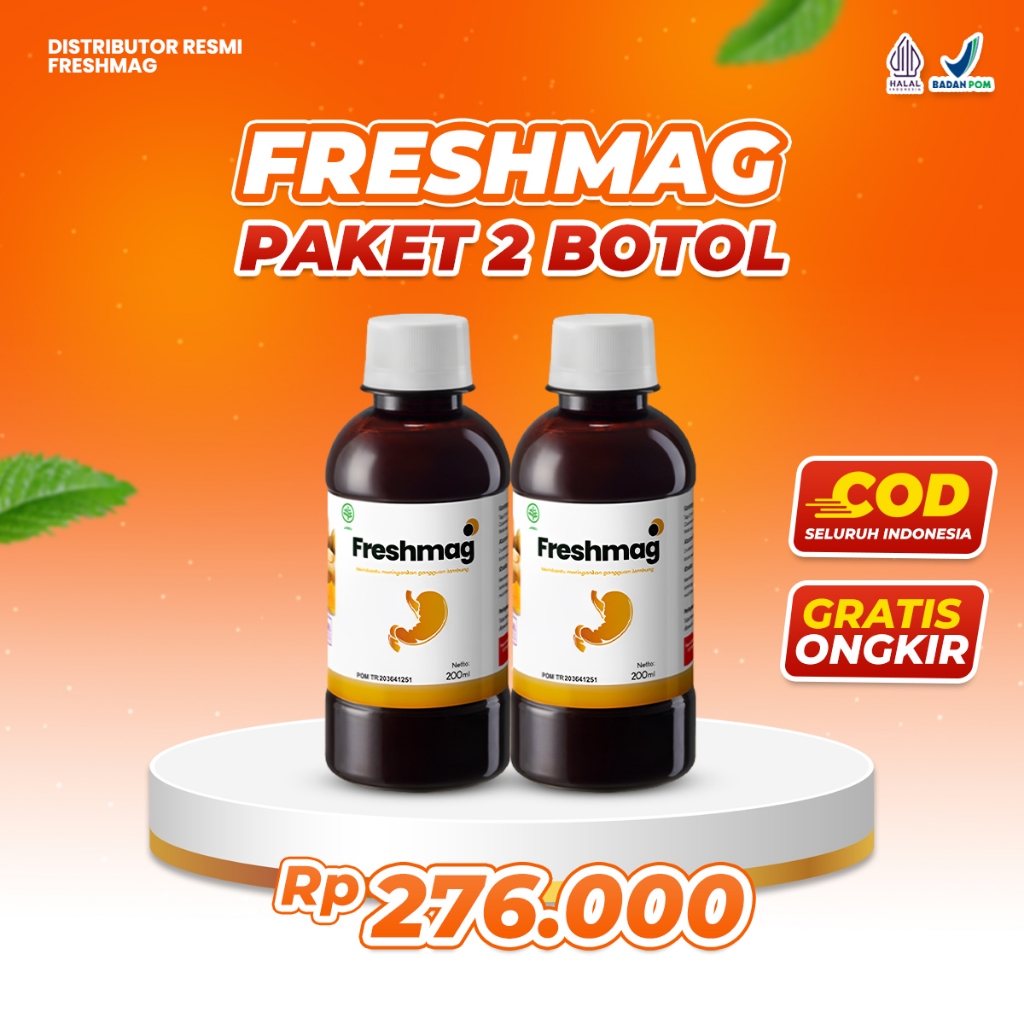 

FRESHMAG 2 Botol Solusi Maag dan Asam Lambung Tanpa Kambuh