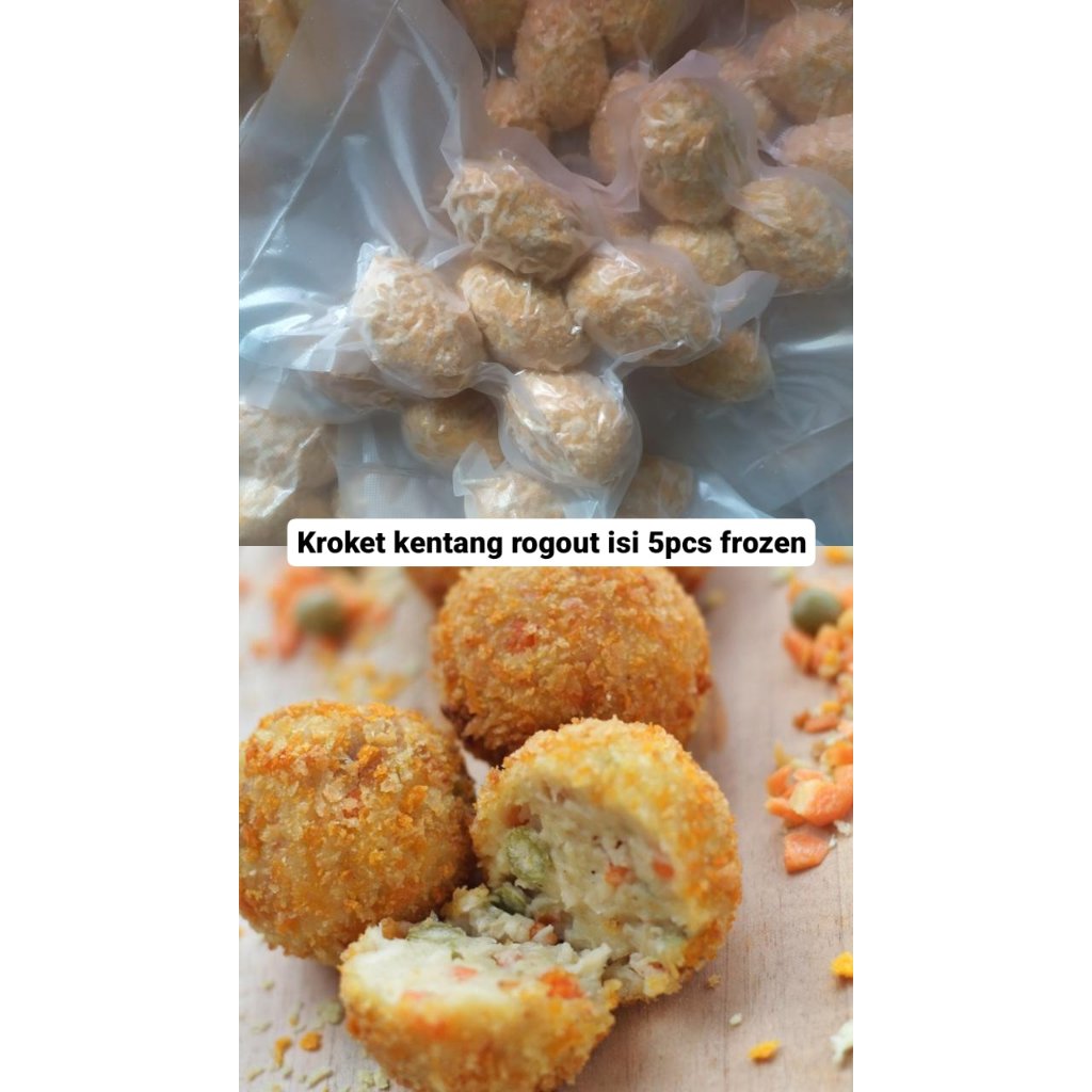 

Kroket kentang isi Ayam dan Sayur (Rogout) 5pcs frozen