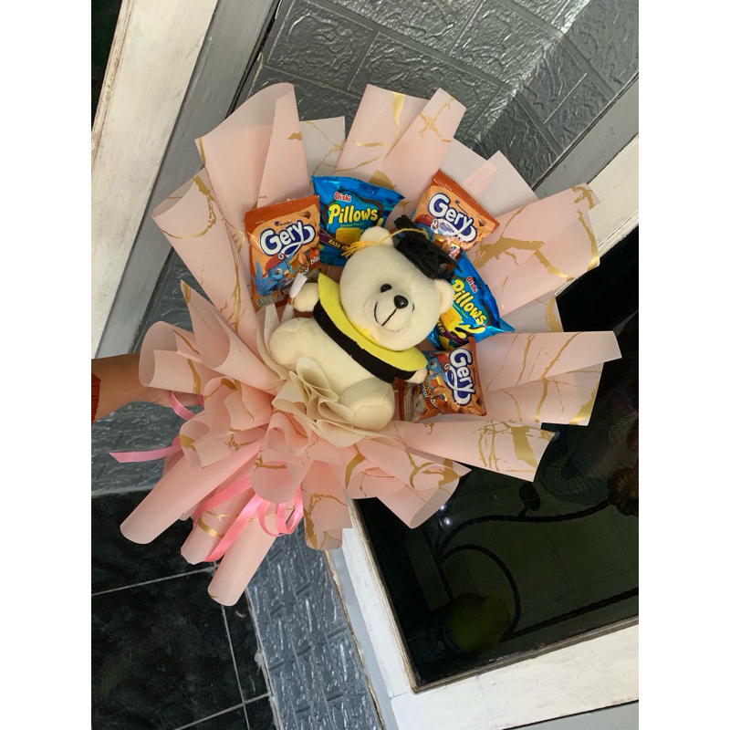 

buket snack dan boneka murah