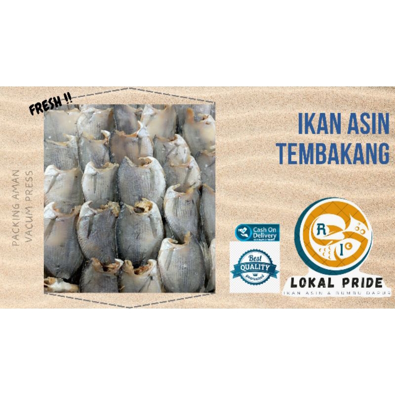 

IKAN ASIN Teri Tembakang / ikan Tambak isi 1KG uk kecil