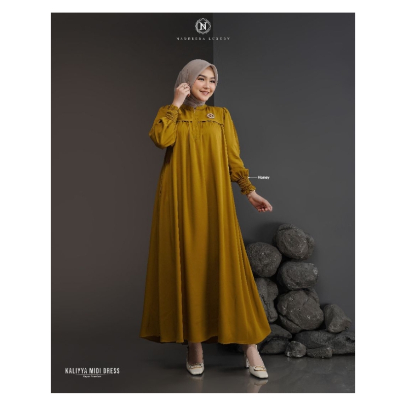 [NEW] ✔️ COD | KALIYYA MIDI DRESS • NADHEERA LUXURY / MIDI / MIDI DRESS / MIDI DRESS POLOS / MIDI DR