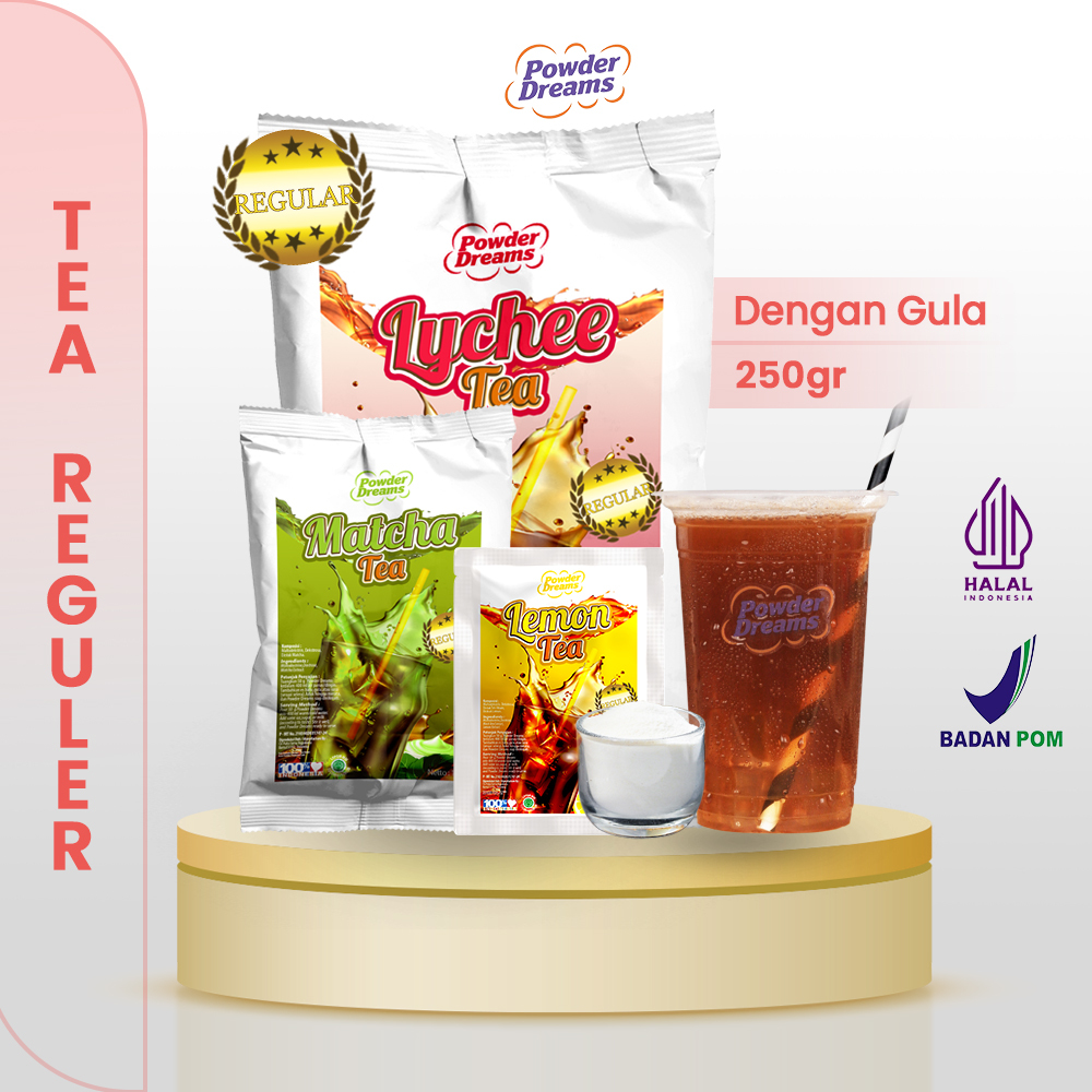 

Powder Dreams - Bubuk Minuman Series Tea 250 Gram Premium dan Reguler