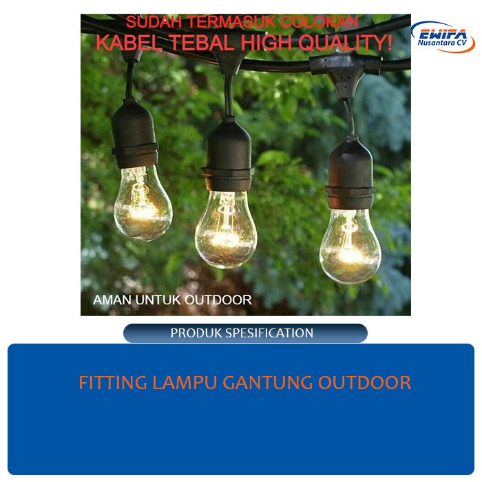 FITTING LAMPU GANTUNG OUTDOOR