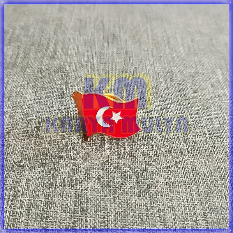 Pin Bros Bendera Turki Flag Pin Turki Murah Pin Bendera Negara Turki - Karya Mulya