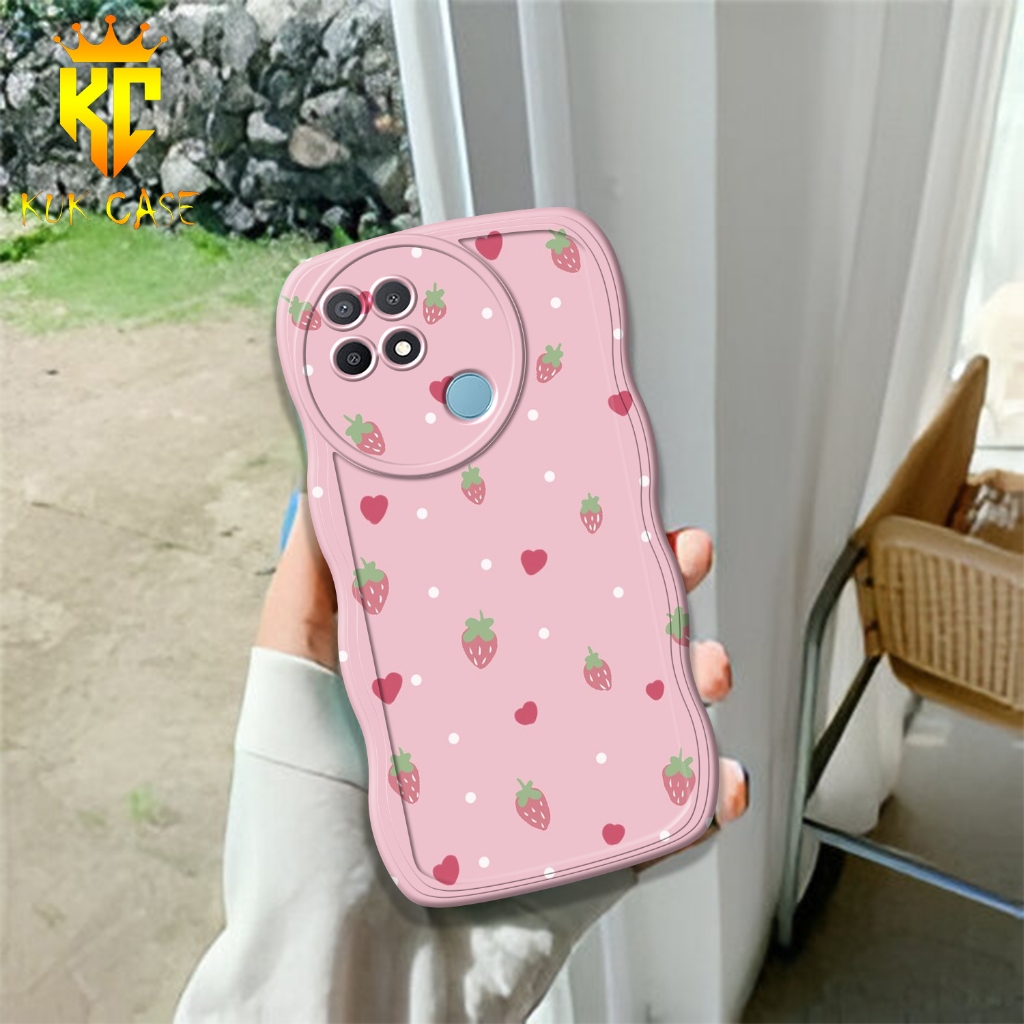 Case OPPO A15 GELOMBANG, Motif Aesthetic Bahan Softcase silicon Lentur - Skin / Casing Handpone - Ce