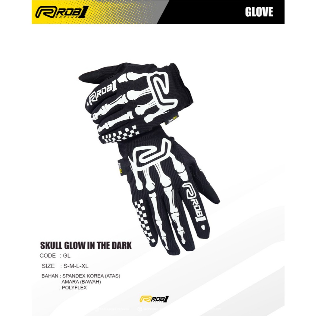 ROB1 Glove Skulll original ROB1 Racing