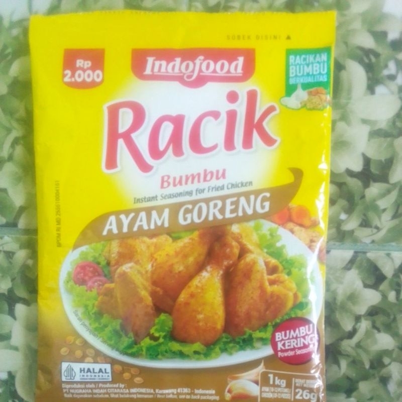 

Indofood Bumbu Racik (Sayur asem,sayur sop,ikan/ayam goreng,