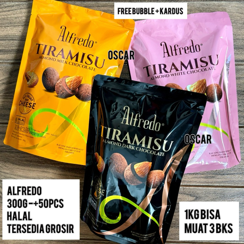 

Alfredo Tiramisu Almond Chocolate 300g with italian cheese coklat