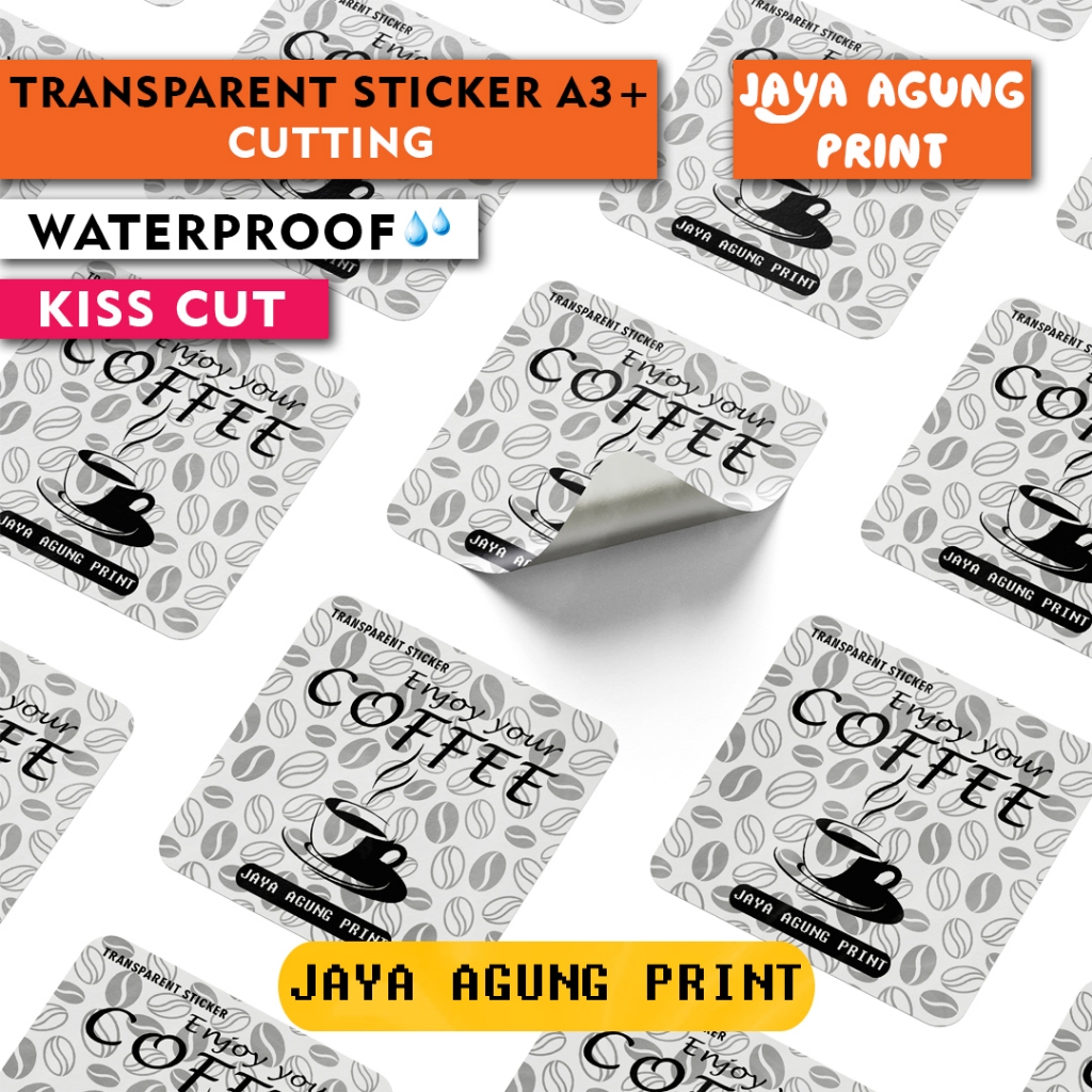 

CETAK STIKER TRANSPARAN MURAH A3 / PRINT STIKER TRANSPARANT A3+ / STIKER CUT MURAH