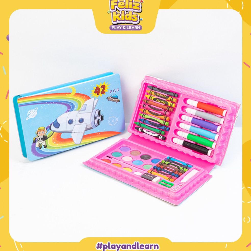 

KODE P1I FELIZKIDS FK131 SET MEWARNAI 42PCS CRAYON PENSIL KAYU PEN AIR DLL