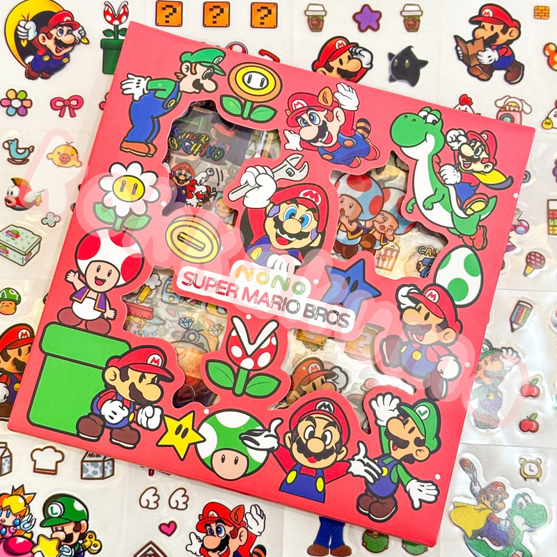 

( LLM ) SUPER MARIO BROS Sticker Box NONO / MOMO 2D Dekorasi