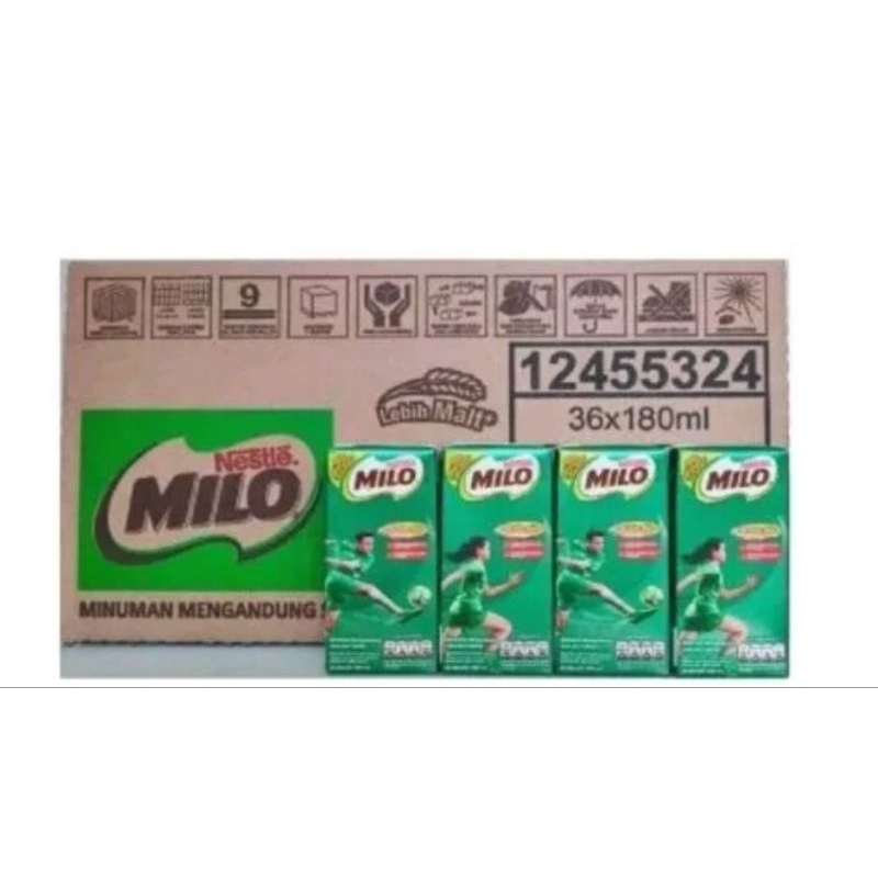 

milo uht 180ml coklat 1 karton (isi 36 kotak)