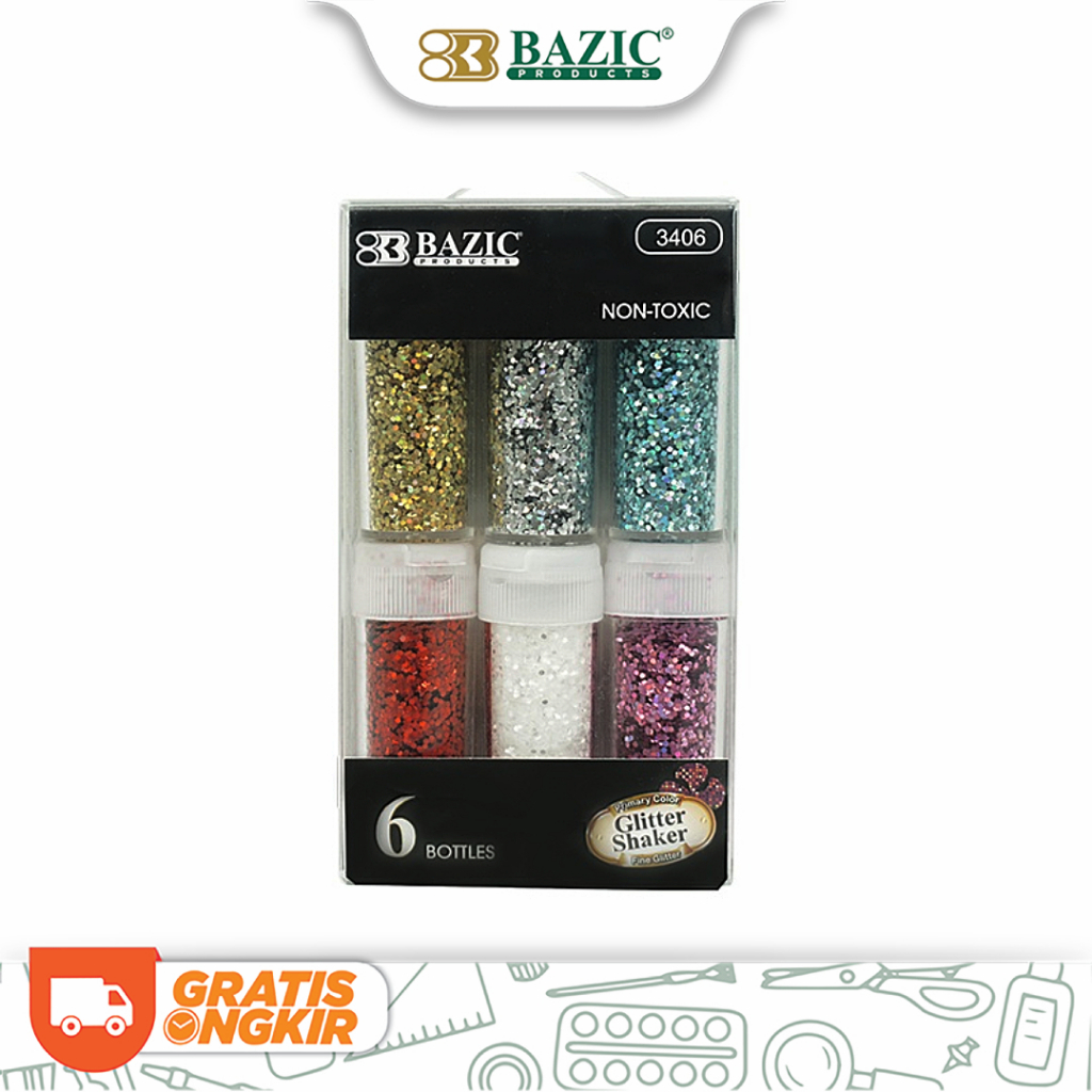 

Bazic Glitter Shakers 6 Bottles - Glitter