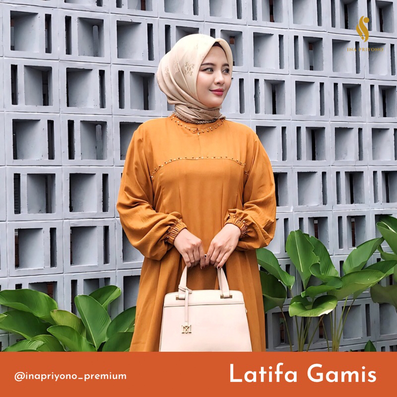 GAMIS LATIFA PUMPKIN ORANGE BY INA PRIYONO / GAMIS WANITA / GAMIS