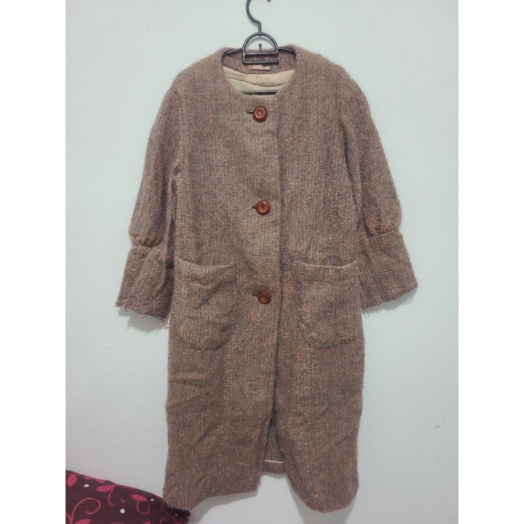 (PRELOVED PREMIUM) Long Coat rajut jaket super tebal musim dingin model fashion korea